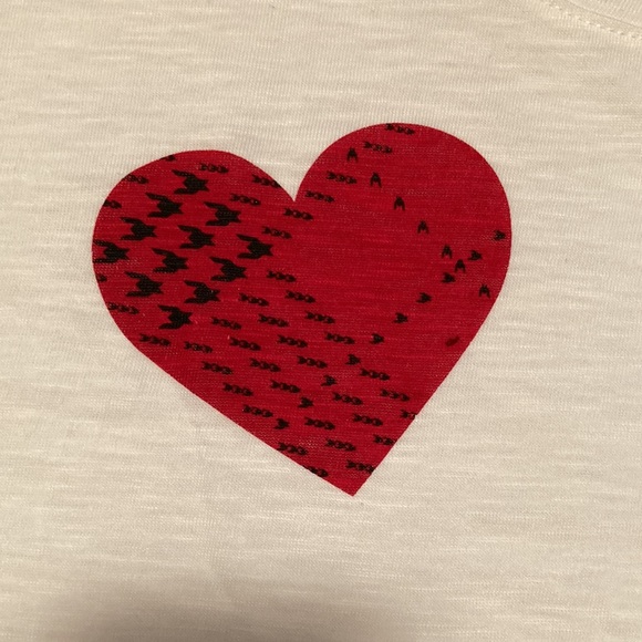 ❤️ 2/$25* ❤️ NWT - Girls Long Sleeve Heart & Star Design Crop Top - Sz L - Picture 7 of 11